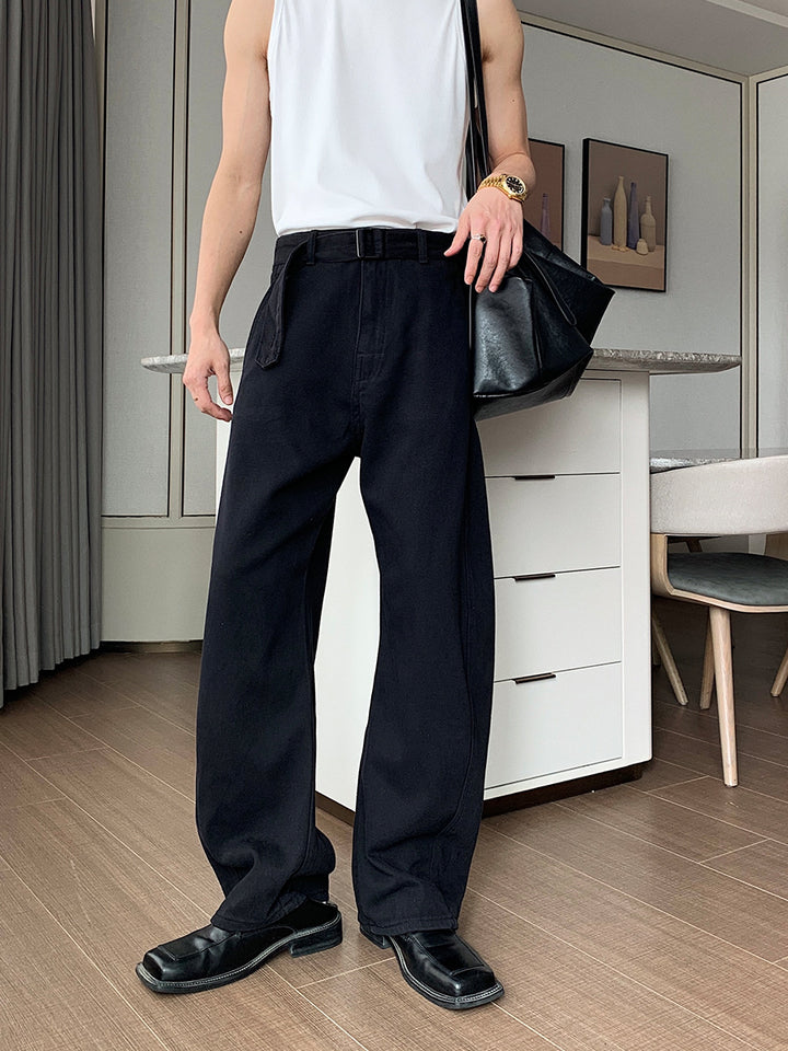 Summer Cotton Wide-Leg Jeans Pants