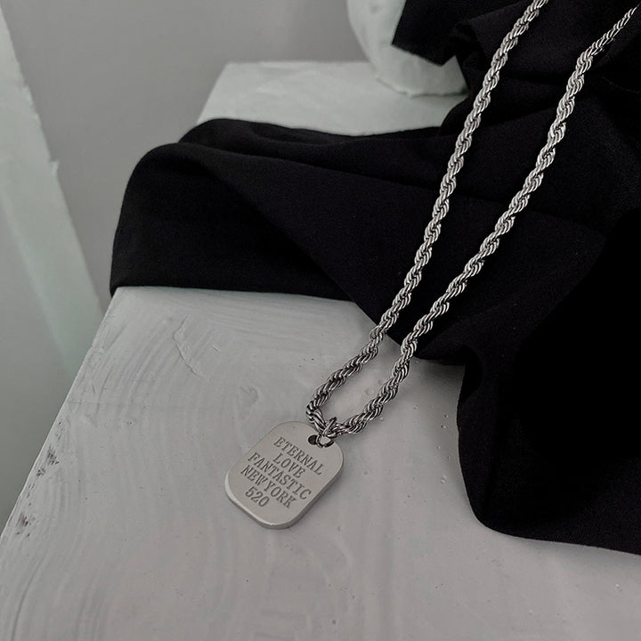 Titanium Steel Hip-Hop Pendant Necklace