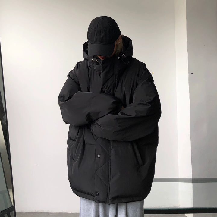 Oversize Hooded Stand Collar Jacket