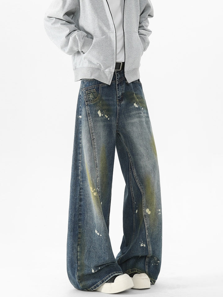 Graffiti Wide-Leg Jeans