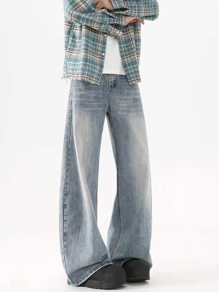 Blue Wide-Leg Jeans