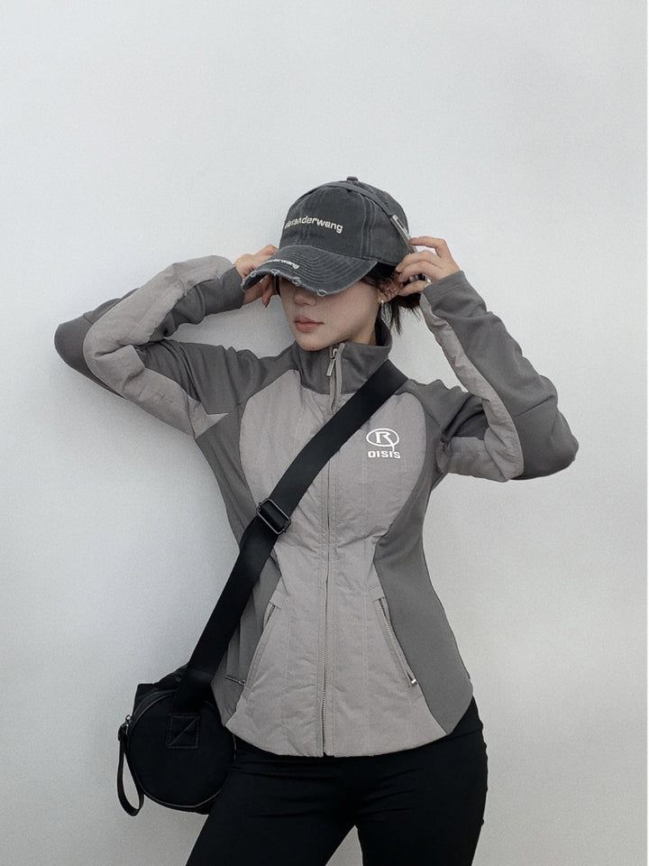 Stand Collar Slim Fit Yoga Jacket