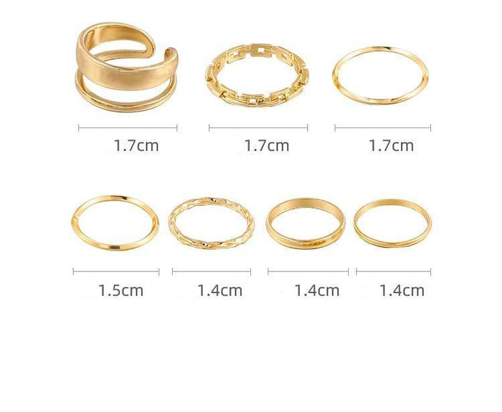 7-Piece Metal Ring Set