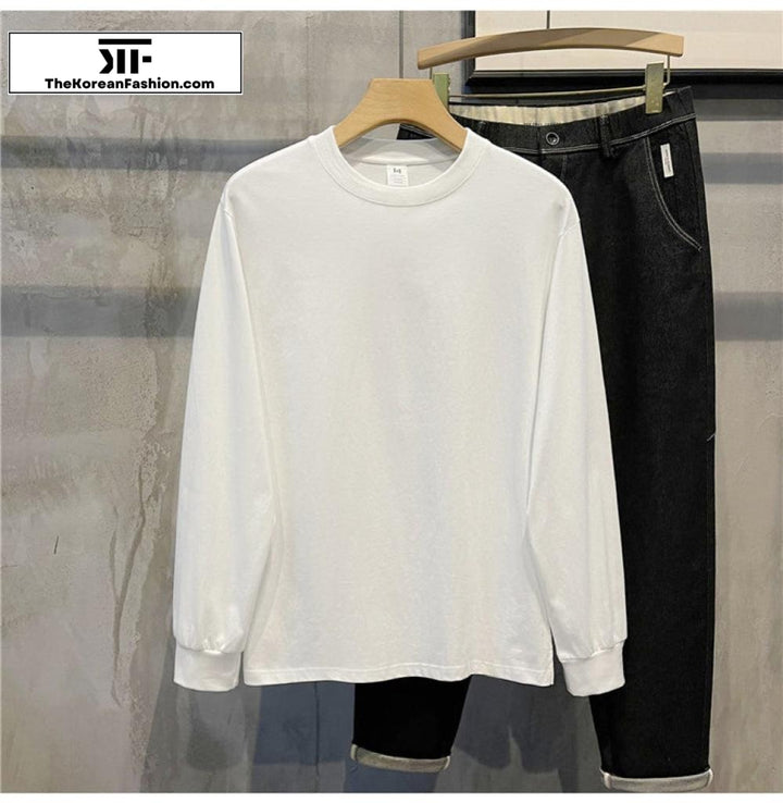 Basic Cotton Round Neck Shirt