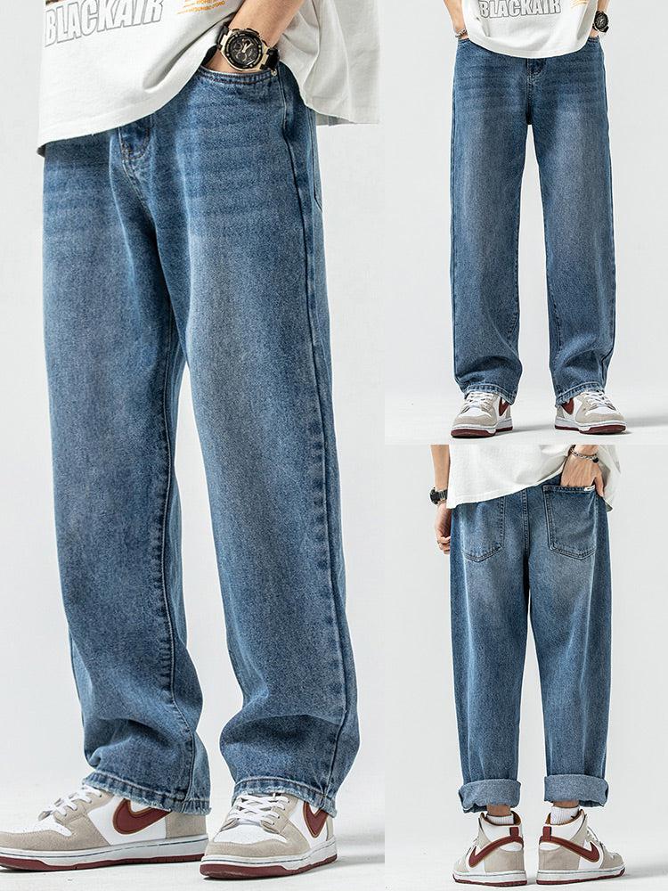 Basic Wide-leg Drape Jeans