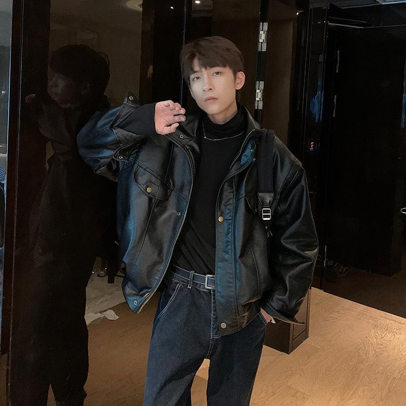 Stylenanda] Real Leather Crop Biker Jacket | Latest Korean Fashion | K-pop  Styles | Fashion Blog | Cropped biker jacket, Korean fashion, Fashion
