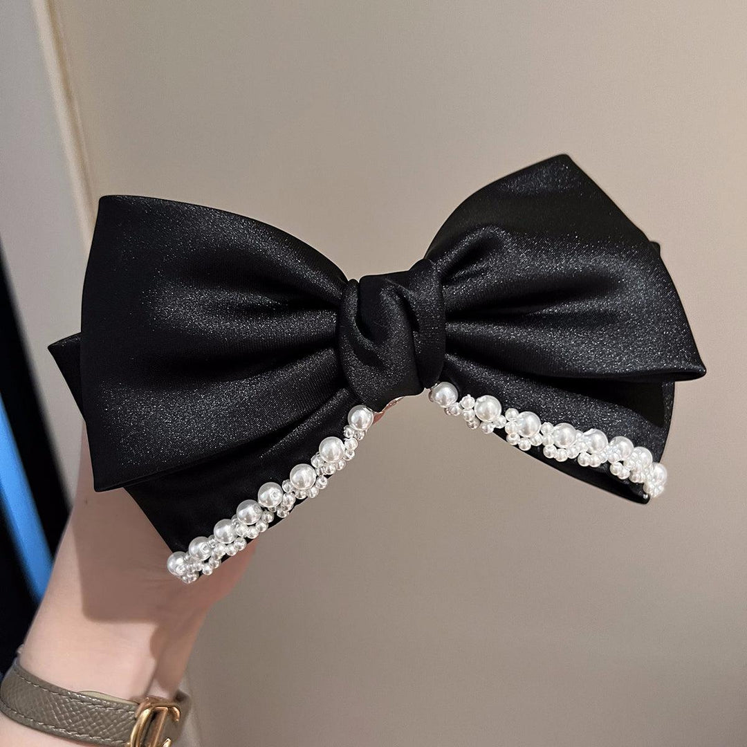 Black Bow Snap Hair Clip