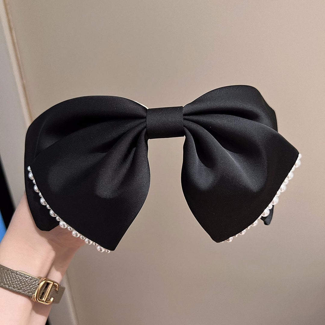 Black Bow Snap Hair Clip