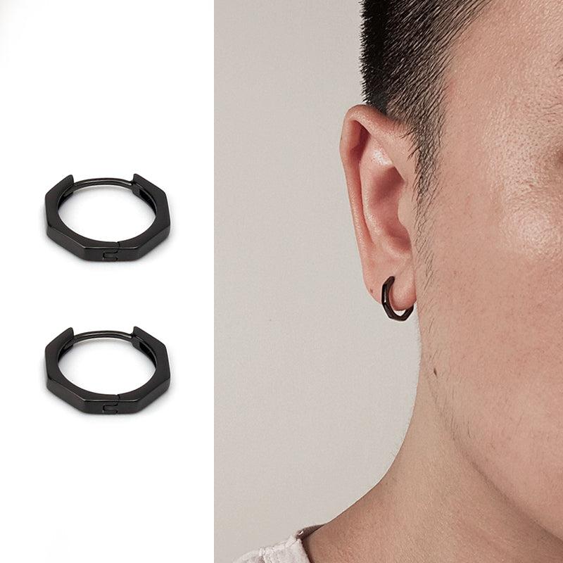 Black Hoop Earrings