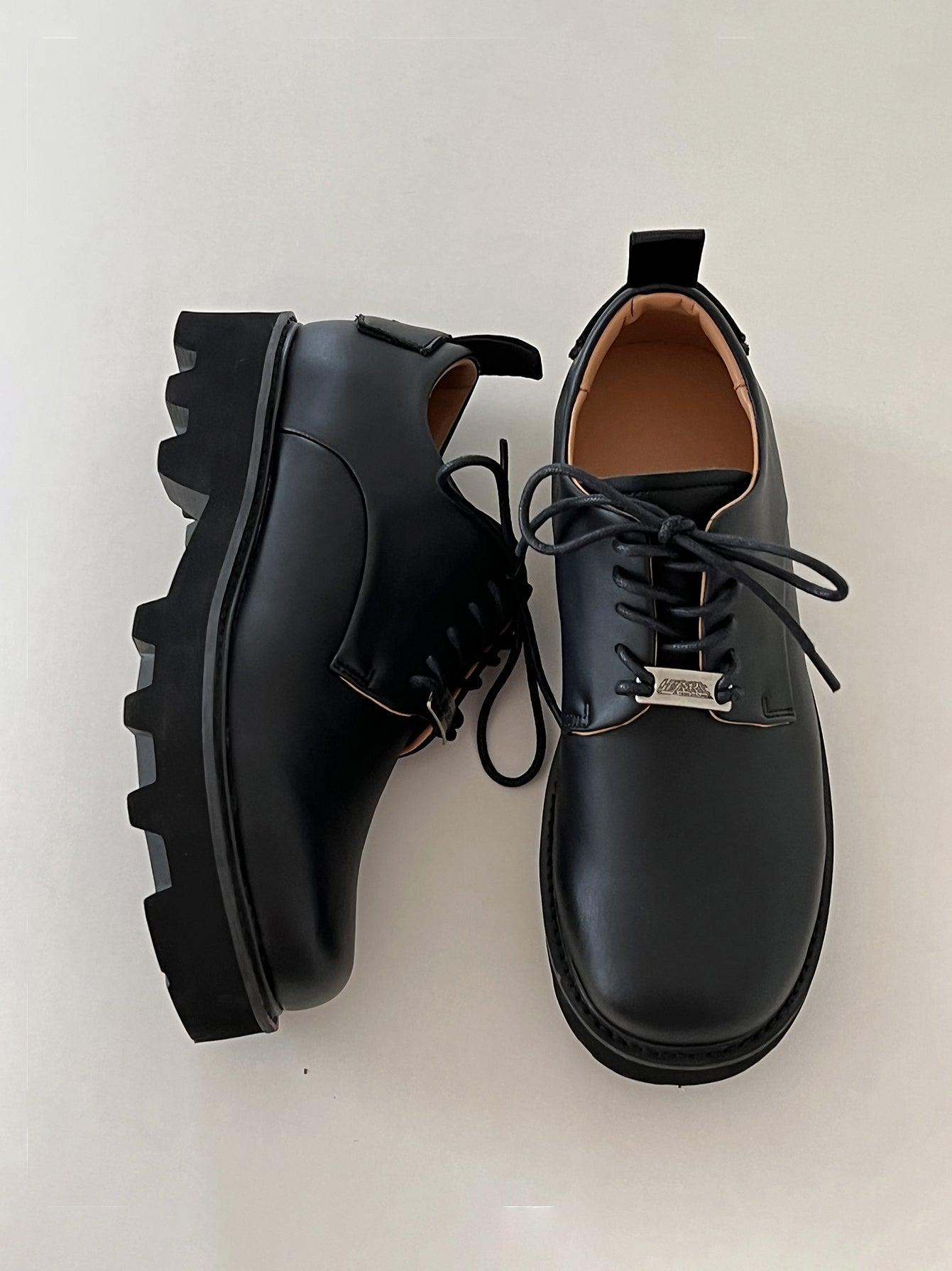 Black Leather Casual Shoes – The Korean Fashion