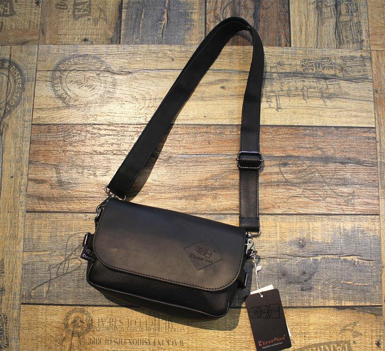 Black Leather Messenger Bag