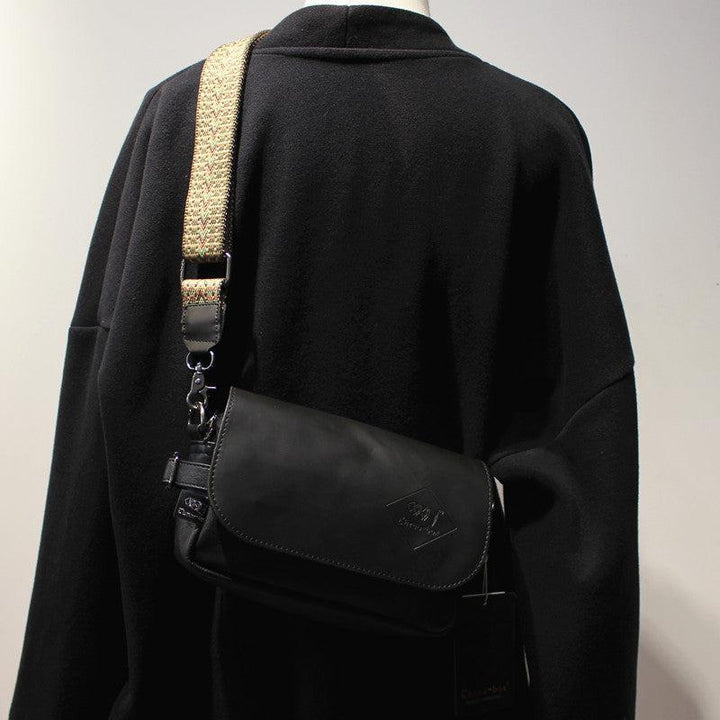 Black Leather Messenger Bag