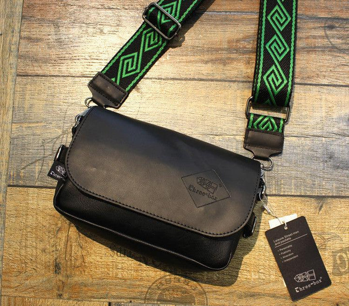 Black Leather Messenger Bag