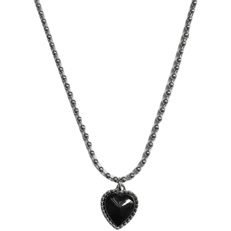 Black Love Pendant Necklace