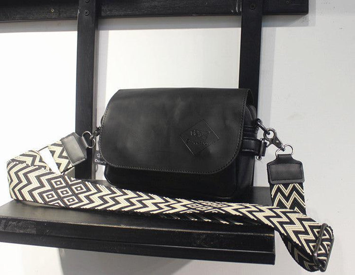 Black Messenger Shoulder Bag