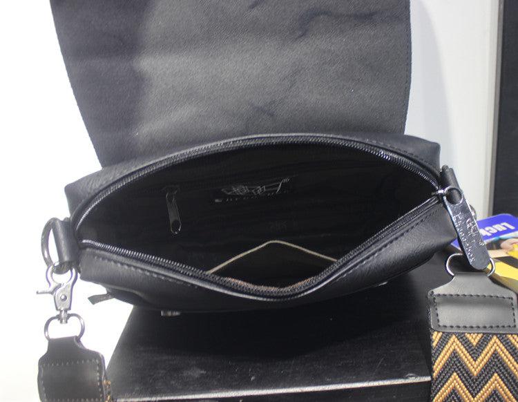 Black Messenger Shoulder Bag