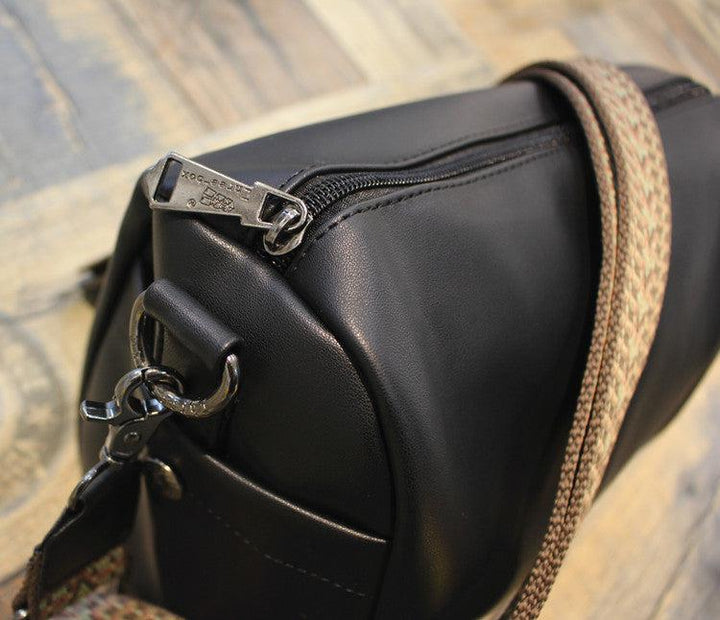 Black Soft Leather Crossbody Bag