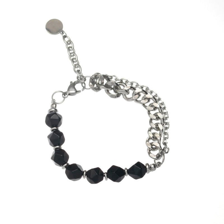 Black Stone Beads Bracelet