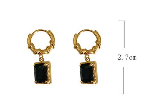 Black Zircon Earrings/Necklace