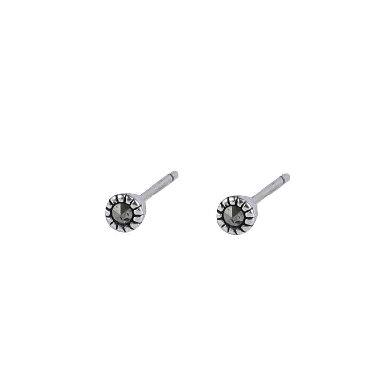 Black Zircon Stud Earrings