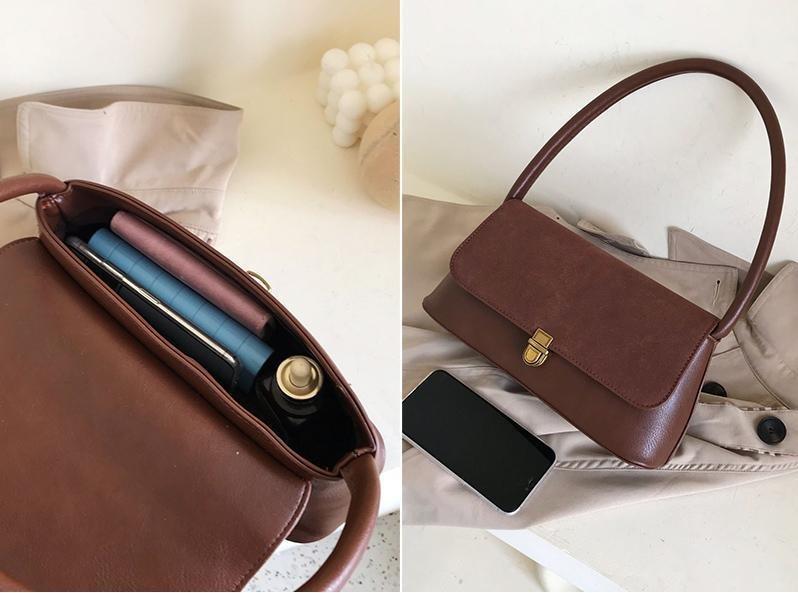 Brown Baguette Bag