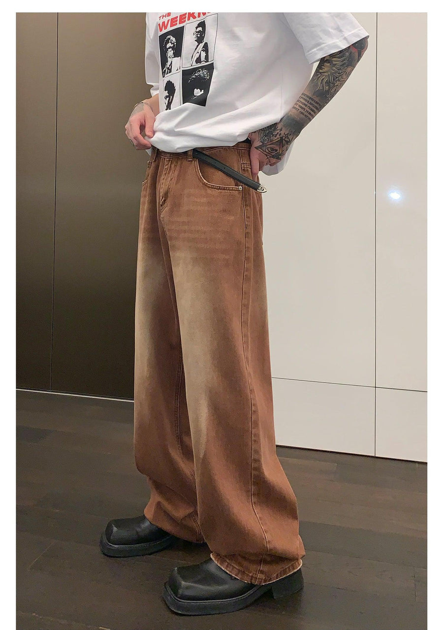 Brown Wide Leg Jeans