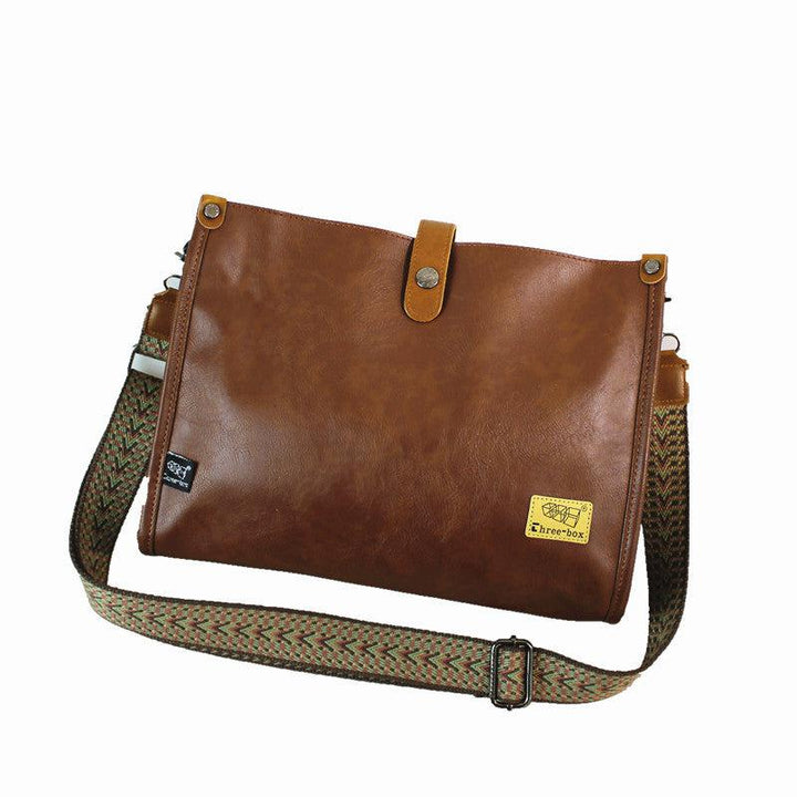 Casual Large Leather Shoulder Bag