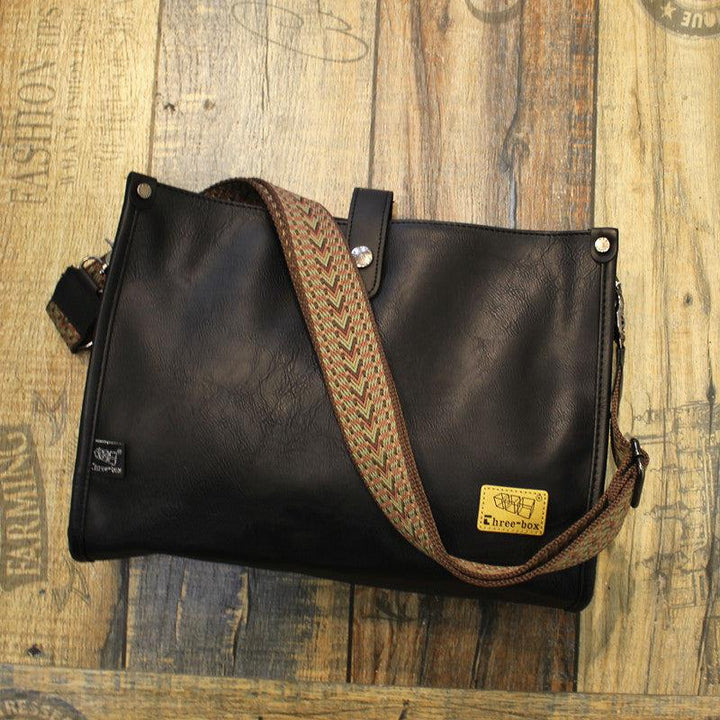 Casual Large Leather Shoulder Bag