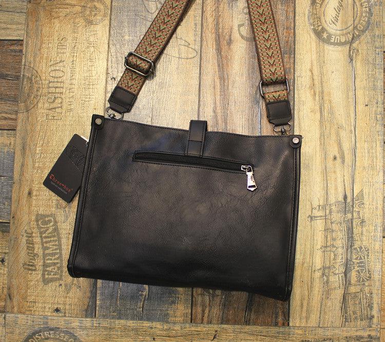 Casual Large Leather Shoulder Bag