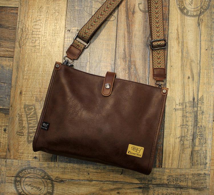 Casual Large Leather Shoulder Bag