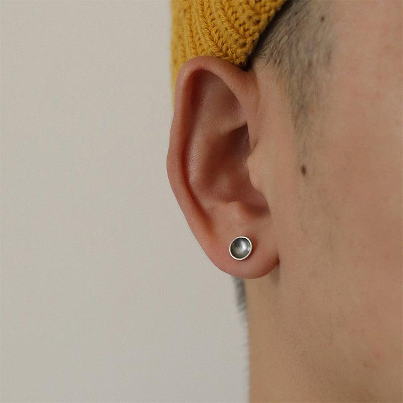 Concave Round Earrings