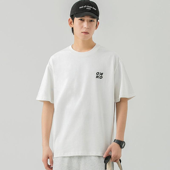 Cotton Round Neck Short-sleeved T-Shirt