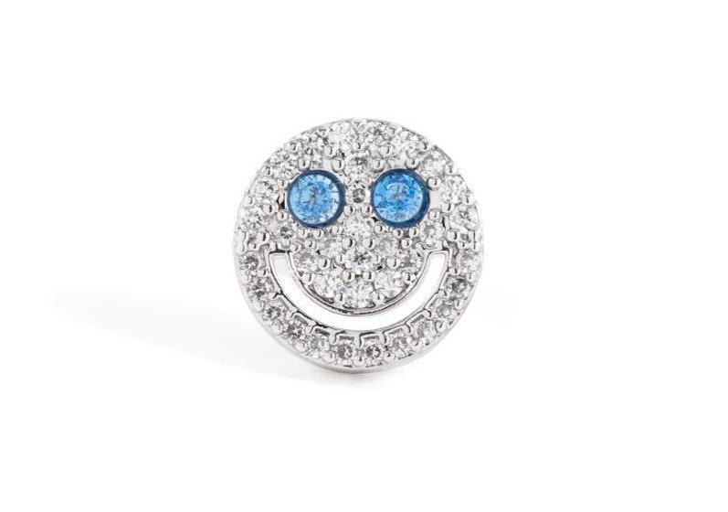 Diamond Smiley Face Earrings