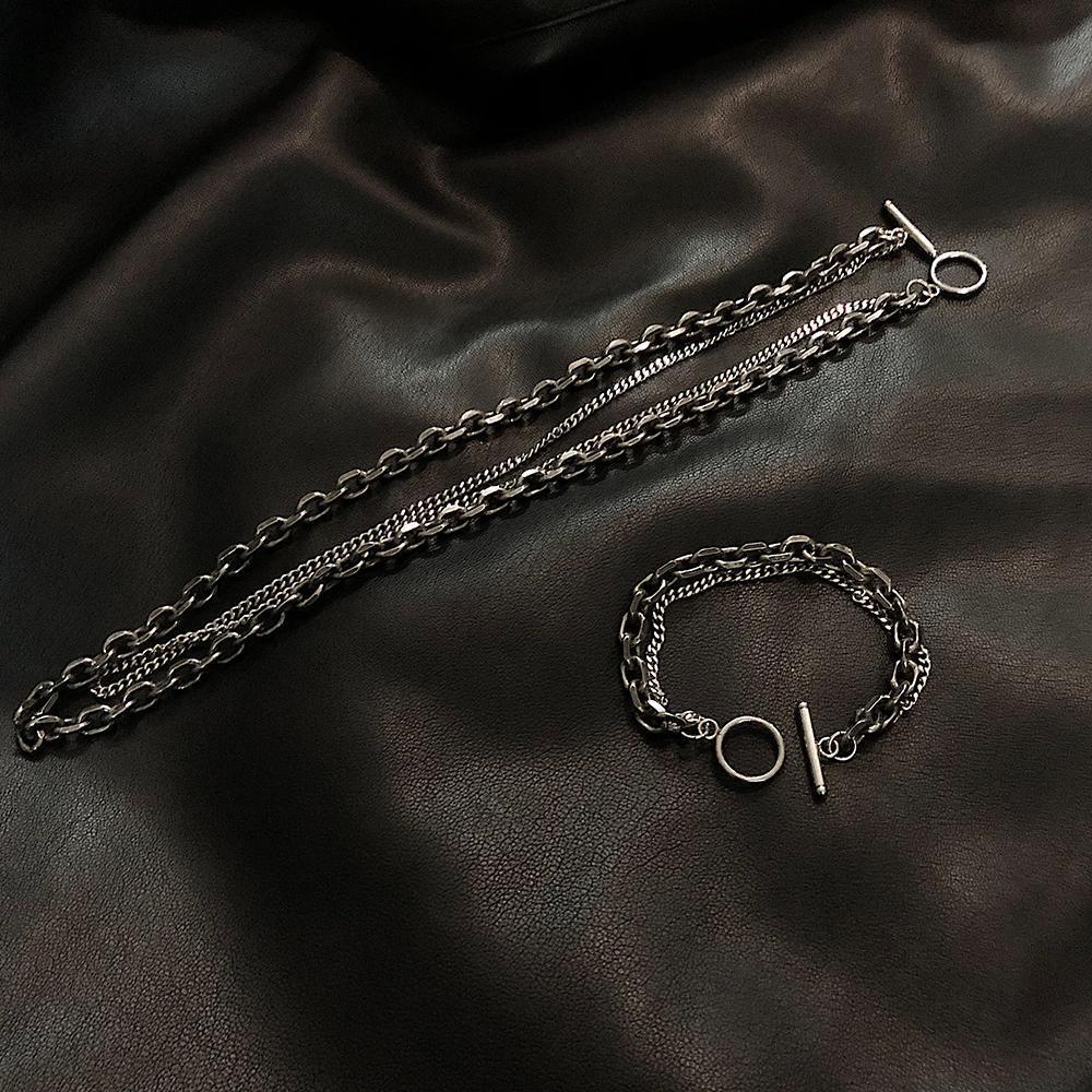 Double Chain Ot Buckle Necklace