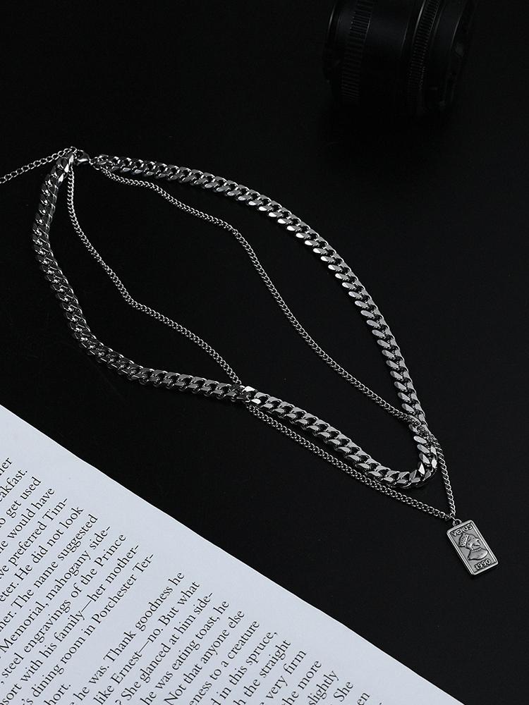 Double Cuban Chain Necklace