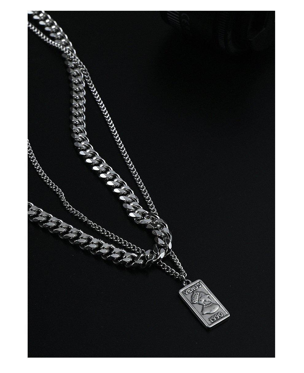 Double Cuban Chain Necklace