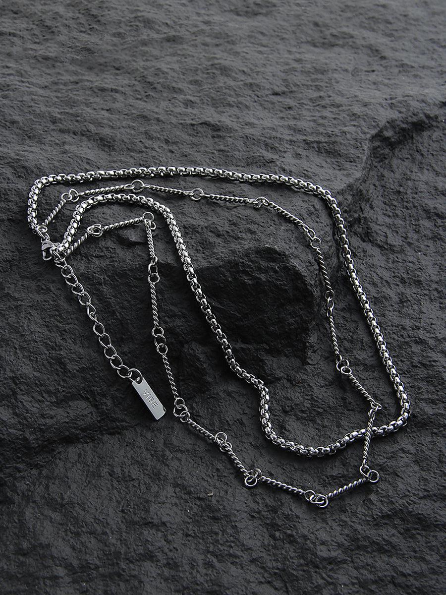 Double Layered Thin Chain Necklace