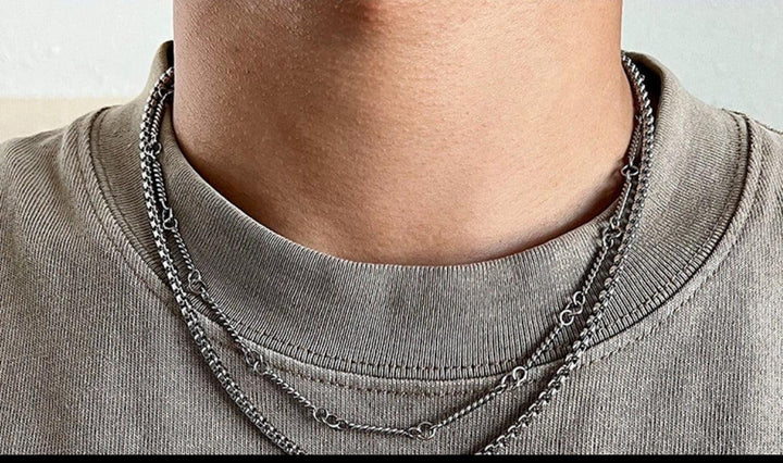 Double Layered Thin Chain Necklace