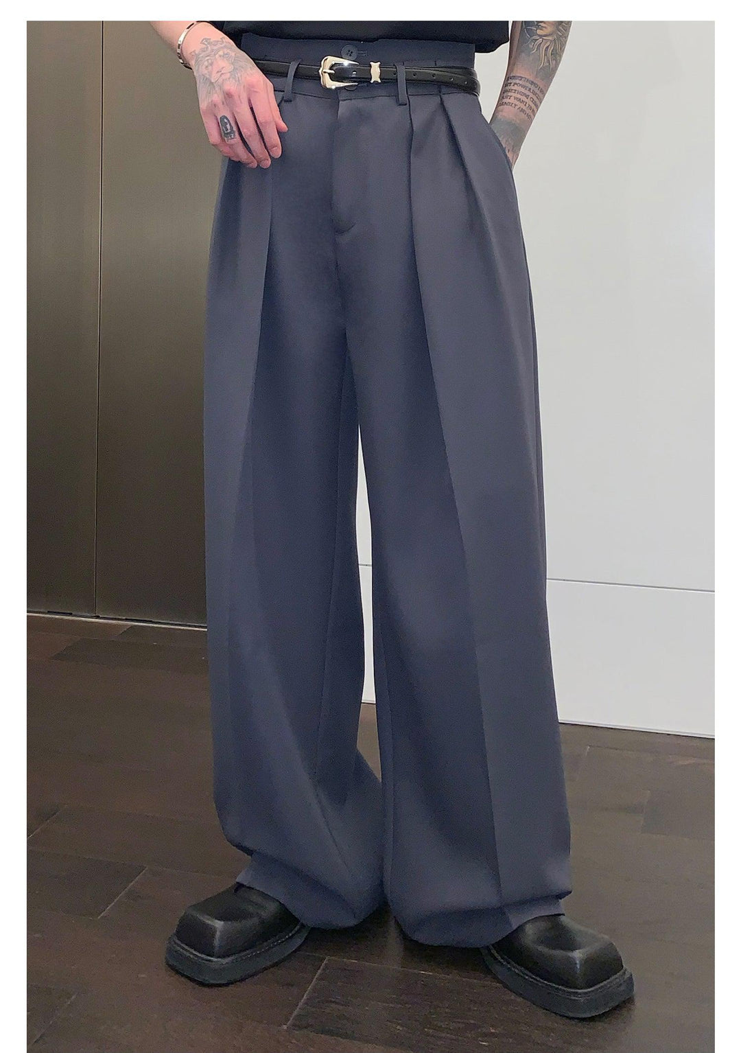 Double Waist Mopping Wide-leg Pants