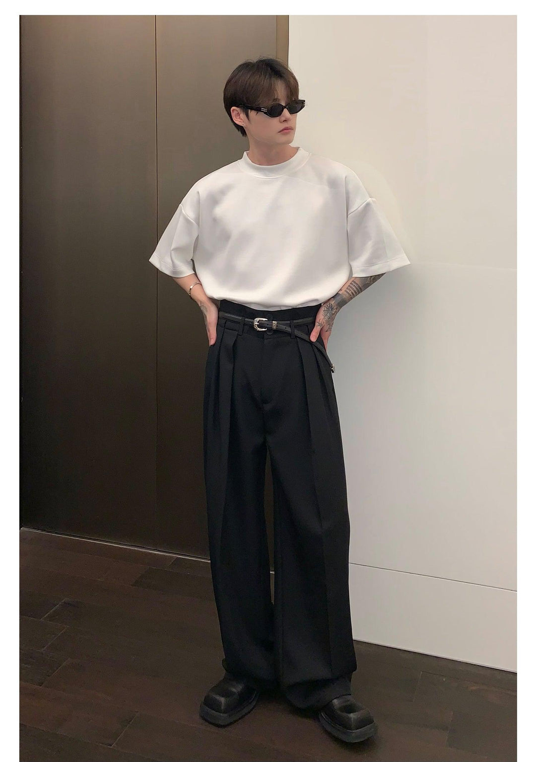 Double Waist Mopping Wide-leg Pants