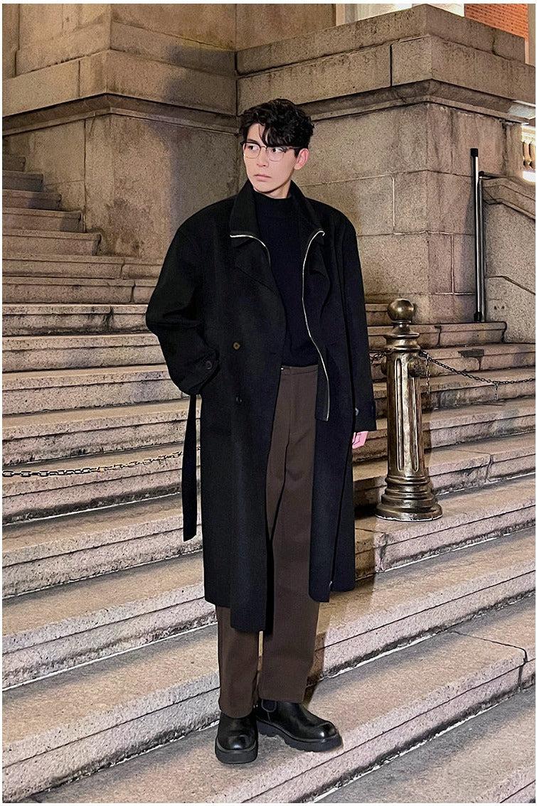 Double-sided Mid-length Woolen Coat – The Korean Fashion