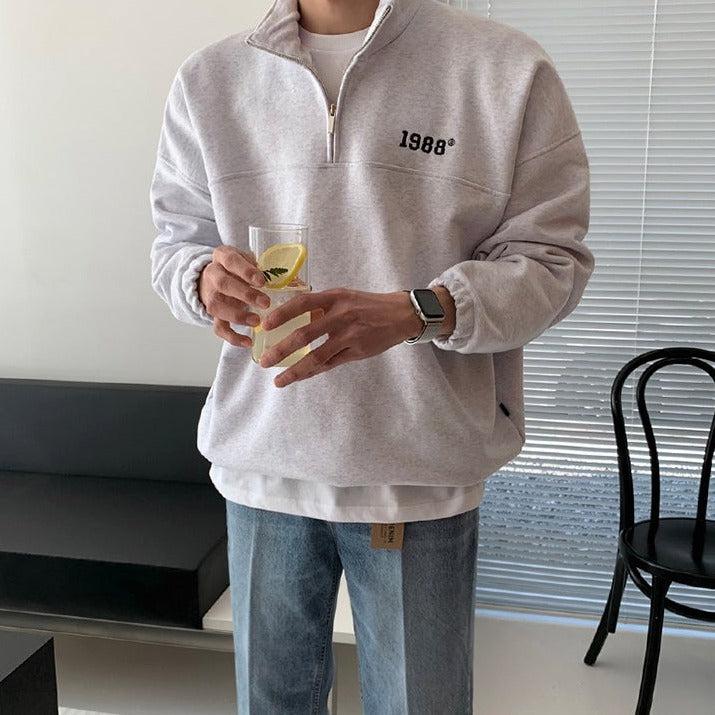 Embroidery Pullover Sweatshirt