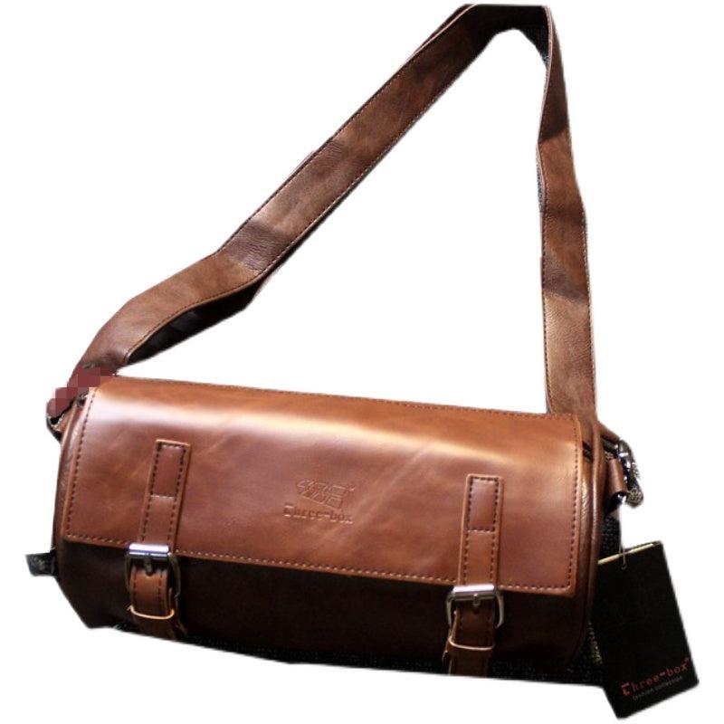 Faux Leather Barrel Bag