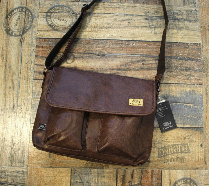 Faux Leather Crossbody Travel Bag