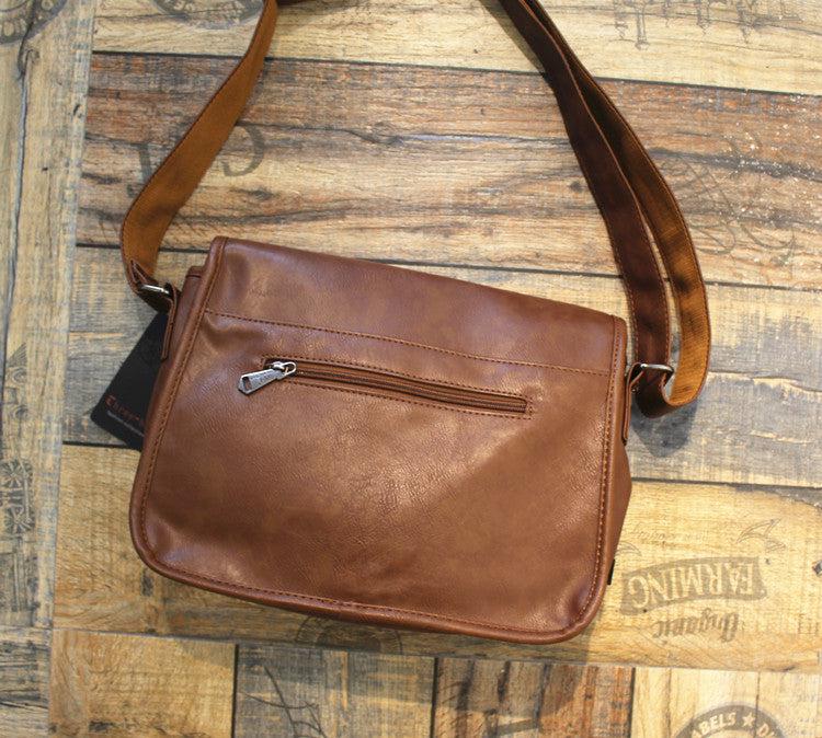 Faux Leather Flap Crossbody Bag