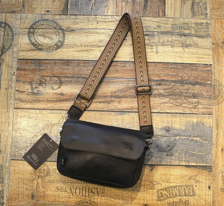 Faux Leather Flap Crossbody Bag