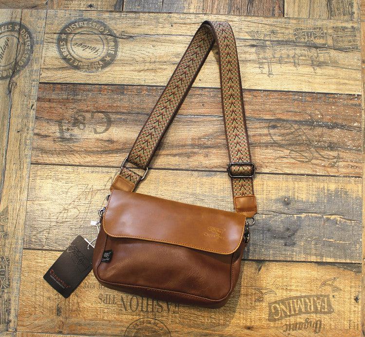 Faux Leather Flap Crossbody Bag