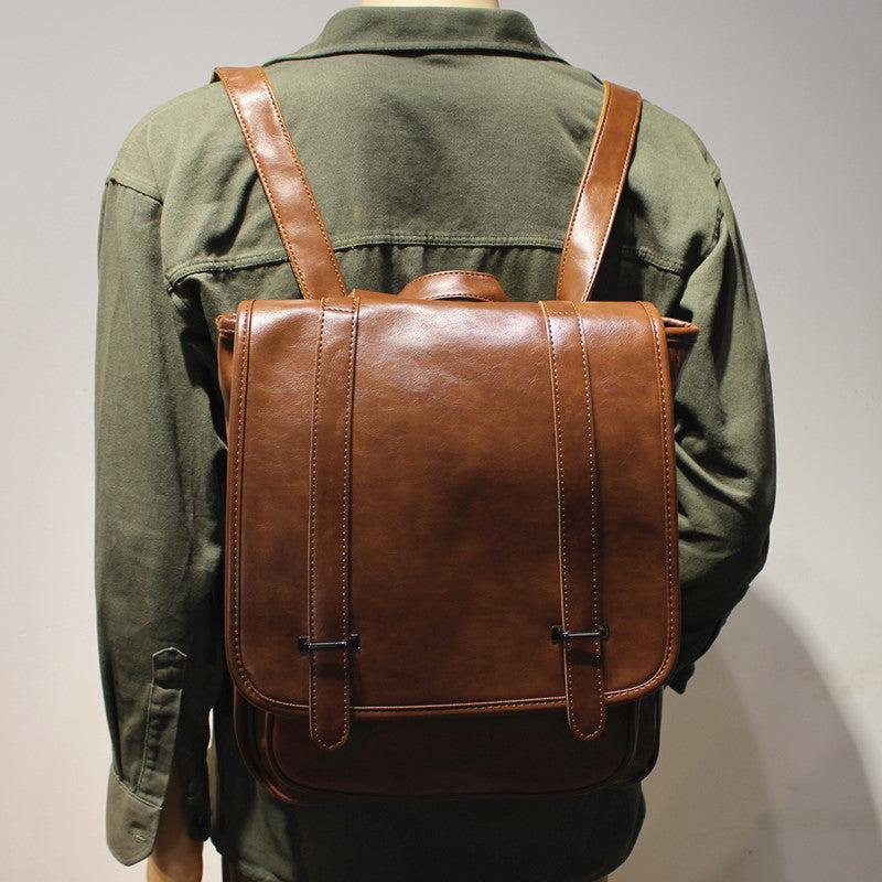 Faux Retro Large-capacity Backpack – The Korean Fashion