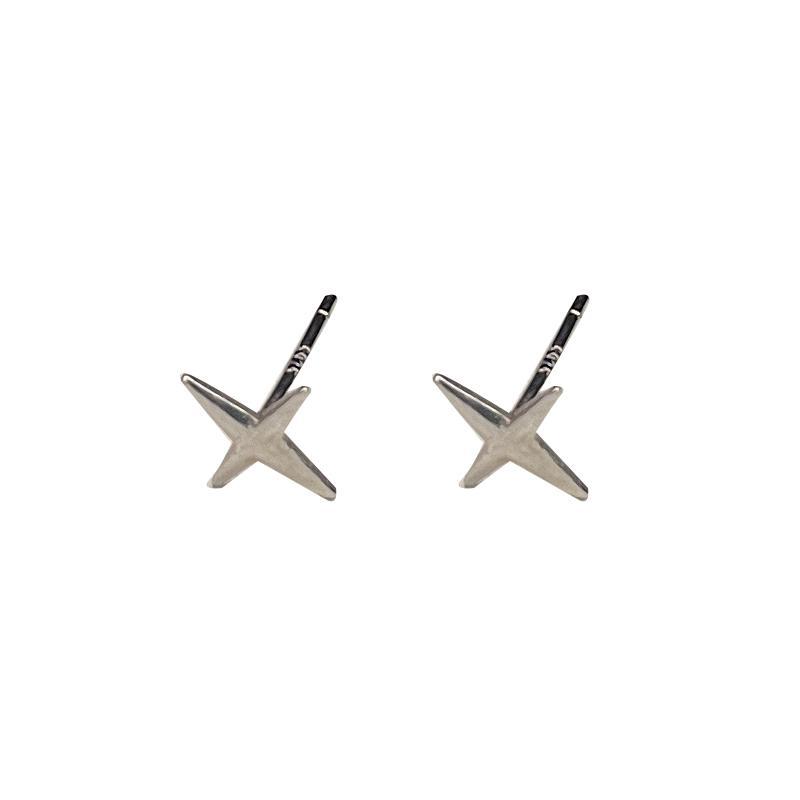 Four-Pointed Star Stud Earrings