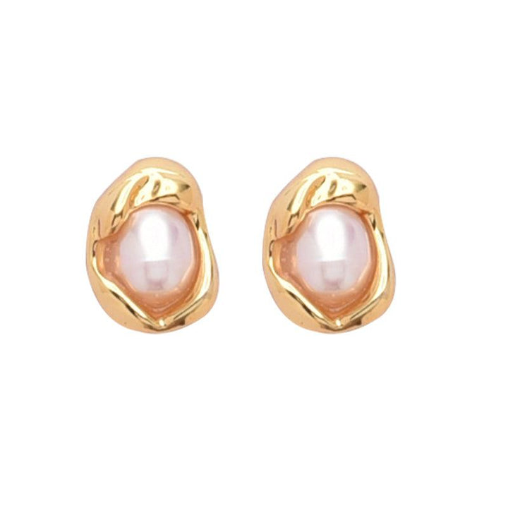 Gold Pearl Earrings